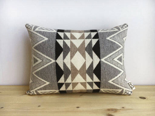 Geometric Western pattern - Dark Earth colours Throw Pillow by Suneldesigns