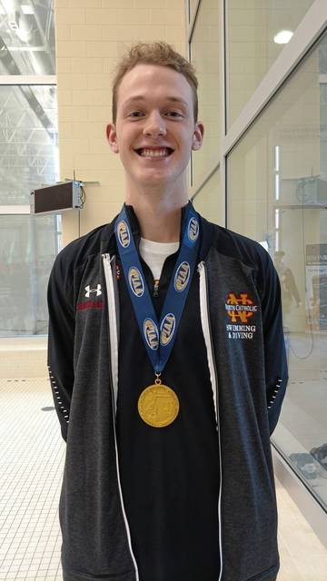 North Catholic’s Maziarz wins 2nd straight Class AA state diving title