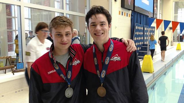 Fox Chapel’s Manelis, Skirboll earn silver at PIAA swimming/diving championships