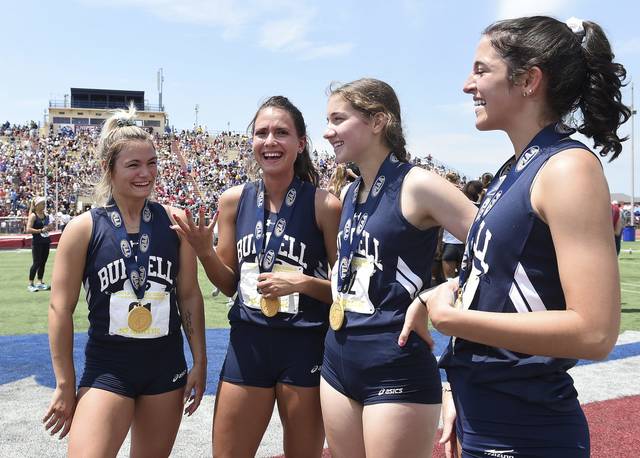 Burrell 400 relay breaks school record, wins PIAA gold