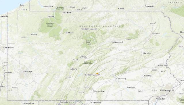 Earthquake rumbles parts of central Pennsylvania