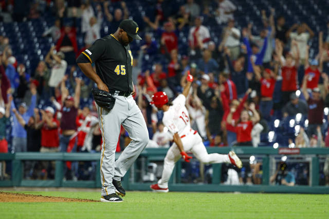 Sean Rodriguez’s homer in 11th gives Phils 6-5 win over Pirates<span class="headline-video">Video <i class="fa-solid fa-circle-play"></i></span>