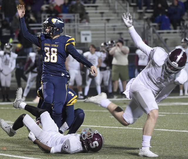 Central Catholic’s Johnathan Opalko makes another game-winning kick to down State College