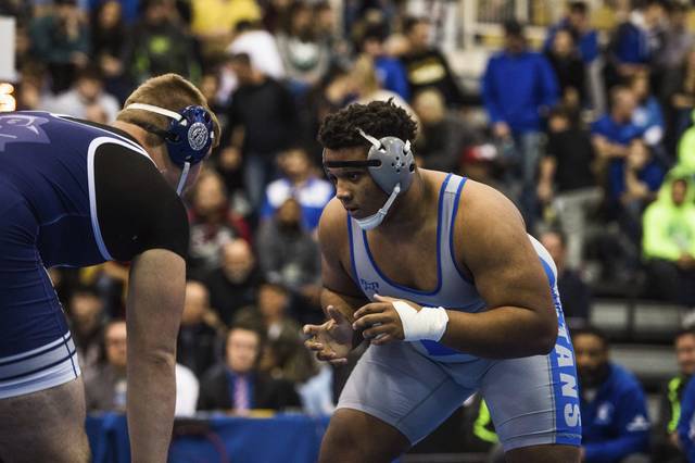 Hempfield heavyweight Isaiah Vance making quick work of foes