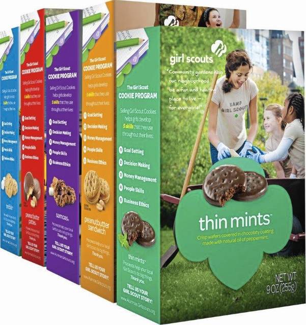 Girl Scouts setting up cookie connection at Block Northway