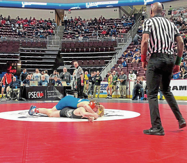 Derry’s Cymmerman advances with pin at PIAA wrestling tournament<span class="headline-video">Video <i class="fa-solid fa-circle-play"></i></span>