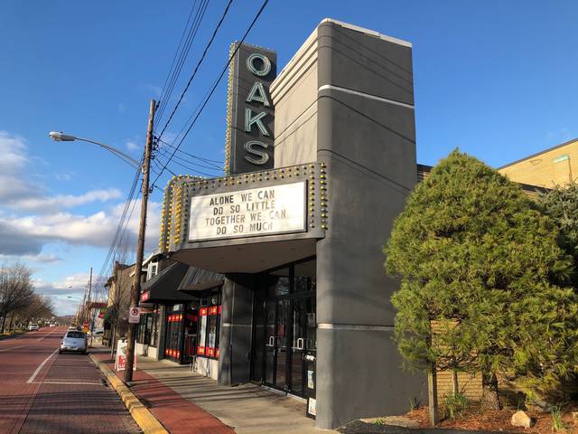 Oaks Theater marquee in Oakmont shares message of hope during closure<span class="headline-video">Video <i class="fa-solid fa-circle-play"></i></span>
