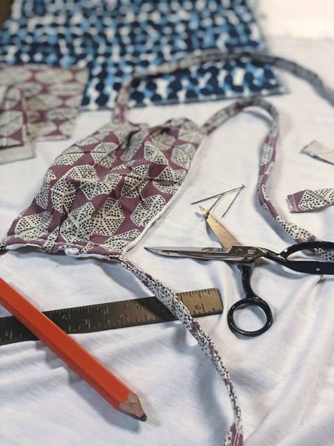 Sewickley’s Studio B teams up with Santom Upholstery in Ross to make masks for those working through pandemic