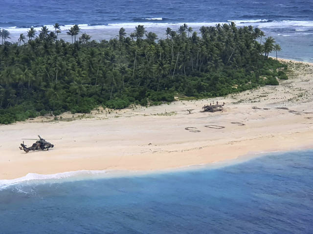 3 men rescued from Pacific island after writing SOS in sand<span class="headline-video">Video <i class="fa-solid fa-circle-play"></i></span>