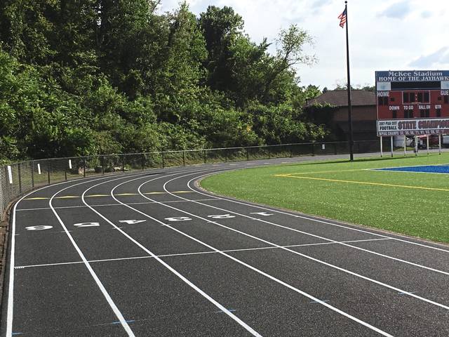 Walkers, runners take to refurbished track at Jeannette’s McKee Stadium<span class="headline-video">Video <i class="fa-solid fa-circle-play"></i></span>
