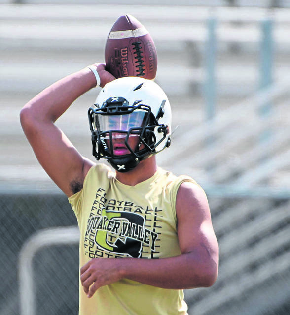 Quaker Valley’s Patrick Cutchember getting settled in as new Quakers quarterback