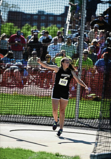 Quaker Valley’s Claire Kuzma shows discus dominance