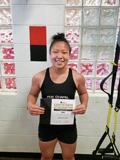 Neighbor Spotlight: Fox Chapel’s Jing McCann earns national award for work in weight room