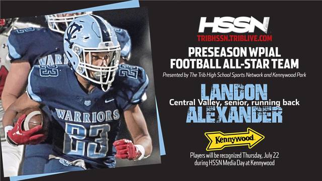 TribHSSN Preseason WPIAL Football All-Star team: Landon Alexander, Central Valley
