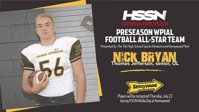 TribHSSN Preseason WPIAL Football All-Star team: Nick Bryan, Thomas Jefferson