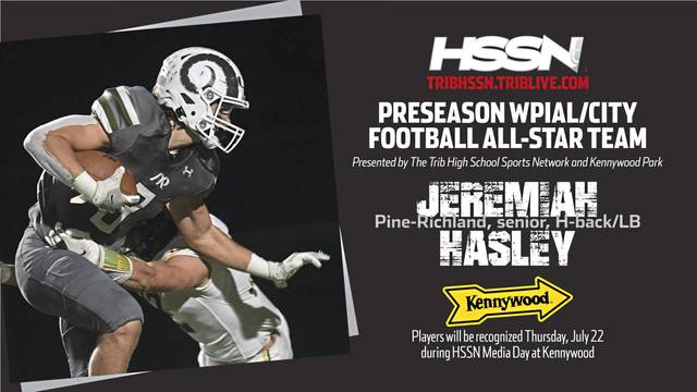 TribHSSN Preseason WPIAL Football All-Star team: Jeremiah Hasley, Pine-Richland