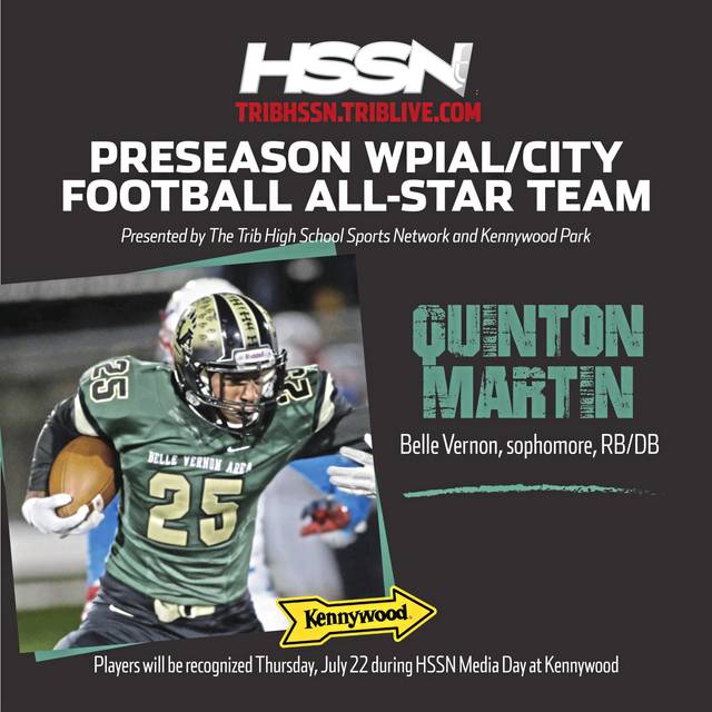 Trib HSSN Preseason WPIAL Football All-Star team: Quinton Martin, Belle Vernon