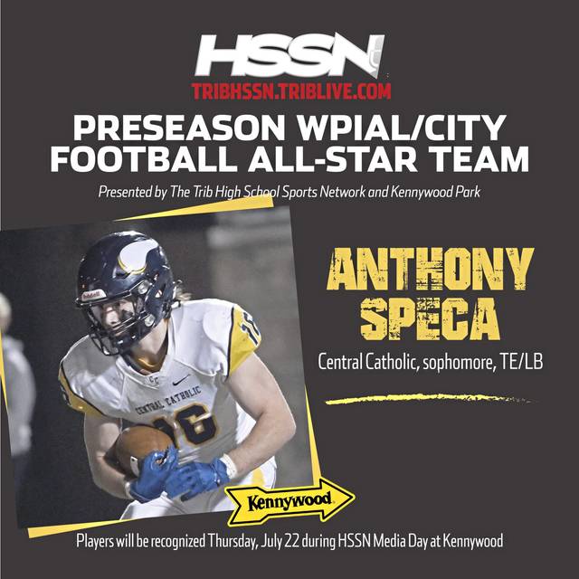 Trib HSSN Preseason WPIAL Football All-Star team: Anthony Speca, Central Catholic