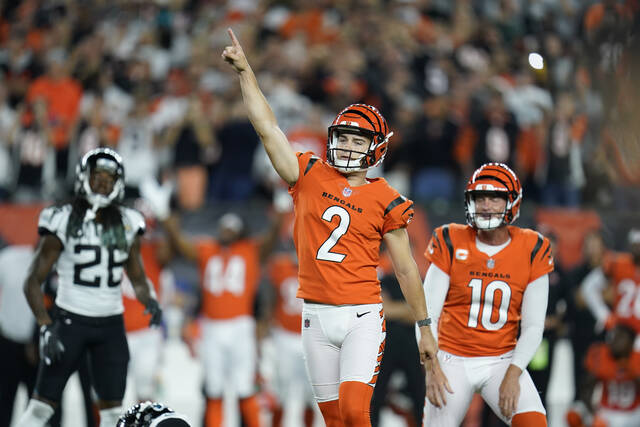 Evan McPherson drills field goal as time expires, Bengals beat Jaguars