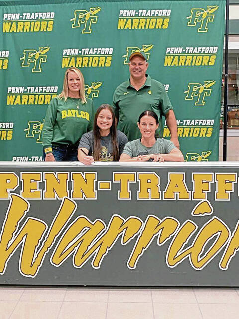 Penn-Trafford’s Bruno signs letter of intent to attend Baylor for acrobatics and tumbling