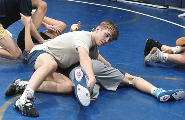 Mt. Pleasant’s Jamison Poklembo, a defending WPIAL champ, driven by No. 2 seed