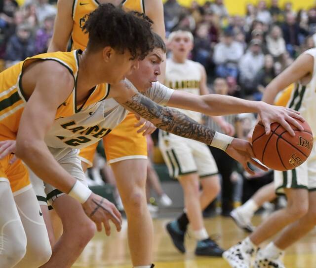 Deer Lakes boys get playoff win in final seconds