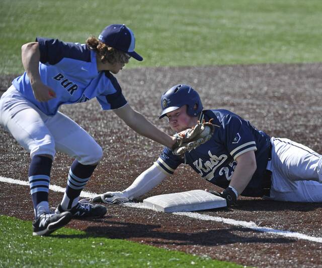Stallsmith’s 6-RBI game helps Knoch beat Burrell in Section 1-4A