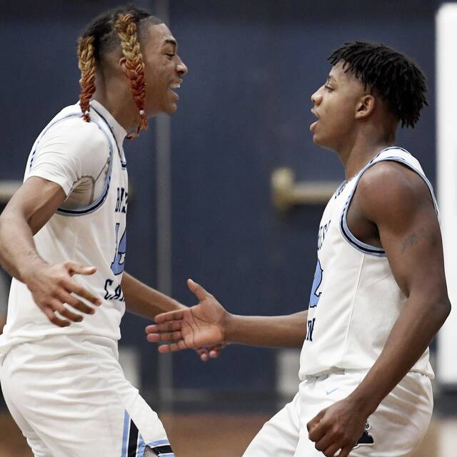 Bishop Canevin teammates, coach Gino Palmosina earn Class A boys basketball all-state honors