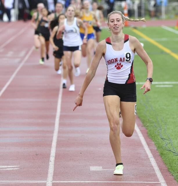 Moon’s Mia Cochran adding to track legacy by winning 3 WPIAL individual titles
