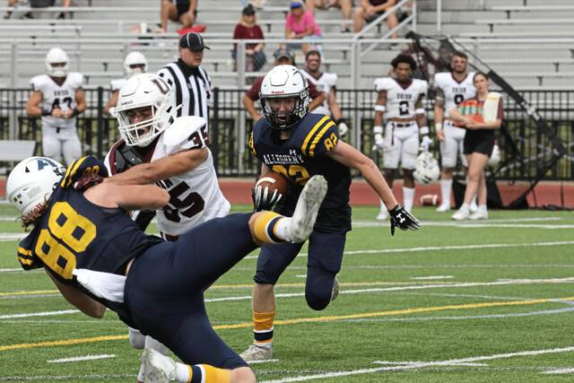 Burrell grad Ian Durci sees receiving numbers rise in second season at Allegheny<span class="headline-video">Video <i class="fa-solid fa-circle-play"></i></span>
