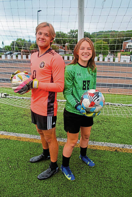 Brother-sister combo patrols net for Quaker Valley soccer
