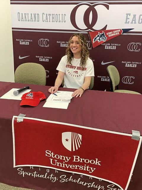 Oakland Catholic senior commits to college volleyball, signs with Stony Brook