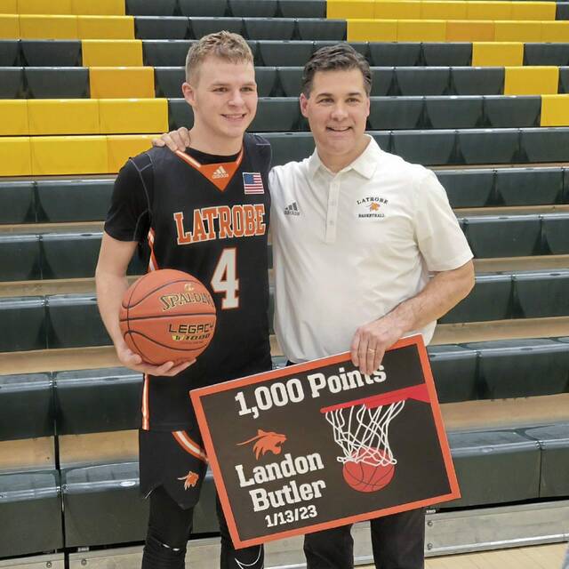 Landon Butler scores 1,000th point to propel Latrobe past Penn-Trafford