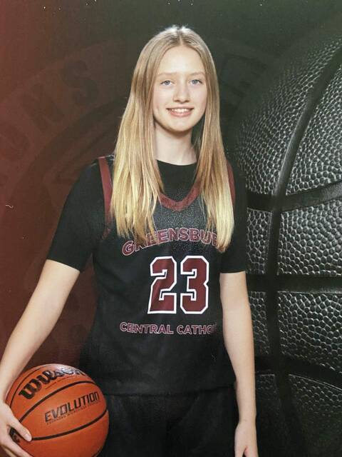 Greensburg Central Catholic freshman Erica Gribble stays step ahead of competition