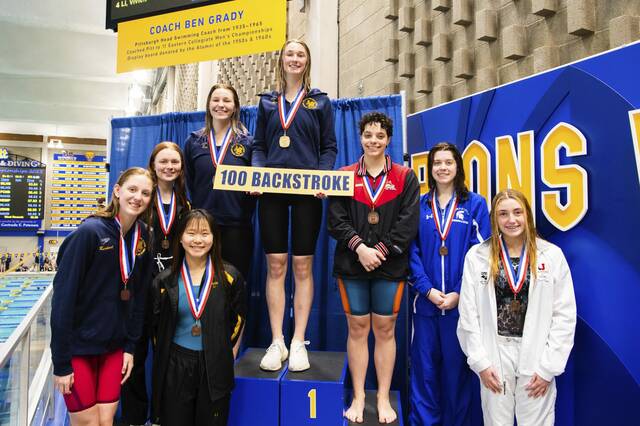 2023 WPIAL Class 3A swimming championship podium photos