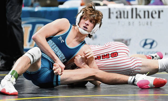 Burrell’s Cam Baker, Cooper Hornack advance to quarterfinals in PIAA Class 2A wrestling