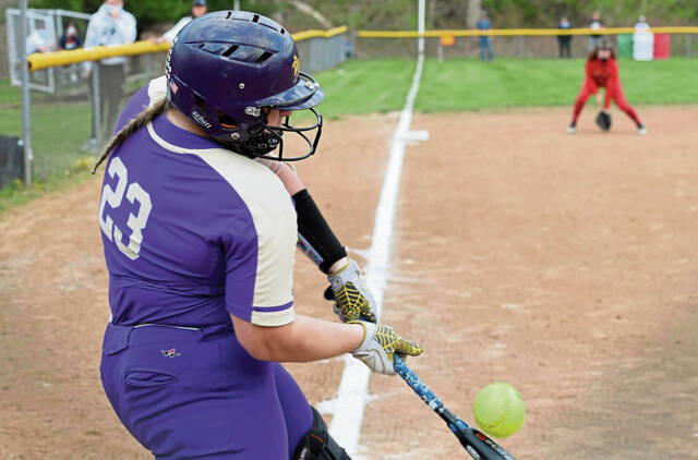 Young Plum softball team battling through challenging early schedule