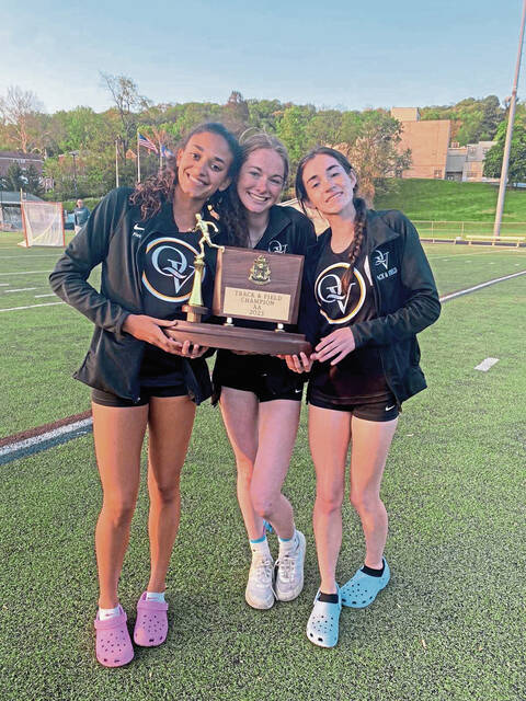 Led by record-setting performances, Quaker Valley girls defend WPIAL team track title