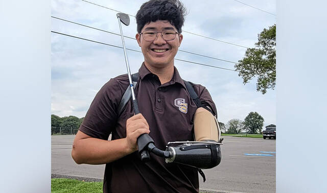 Greensburg Salem golfer’s swing is sweeter with new prosthetic arm<span class="headline-video">Video <i class="fa-solid fa-circle-play"></i></span>