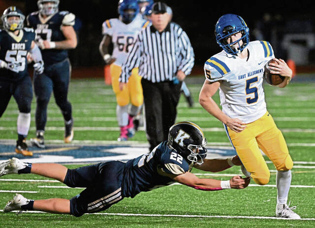 East Allegheny blocks extra-point attempt in OT, edges Knoch to clinch conference title
