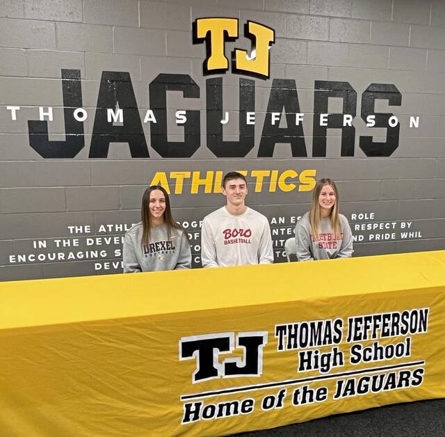 Thomas Jefferson’s Evan Berger, Zoe Krizan, Laekyn Flinn sign with college programs