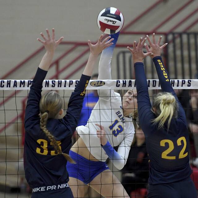 Hampton falls to Pope John Paul II in state championship battle of volleyball unbeatens