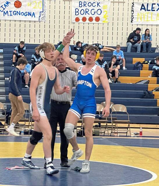 Hampton senior wrestler buckles down after tough seasons, climbs WPIAL ranks