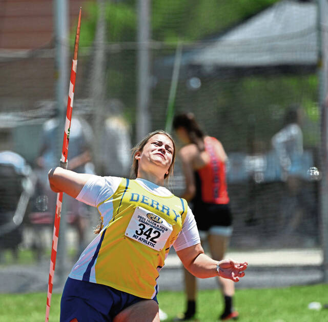 In 1st meet of season, Derry junior fires off state’s best javelin throw