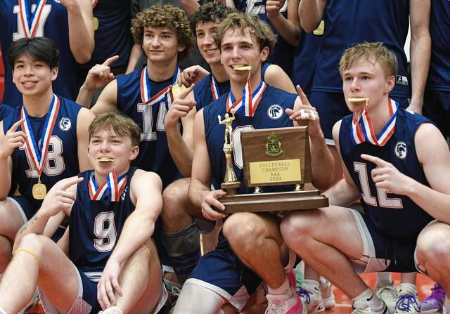 In another ‘slugfest’ between rivals, Shaler tops North Allegheny to repeat as WPIAL boys volleyball champs