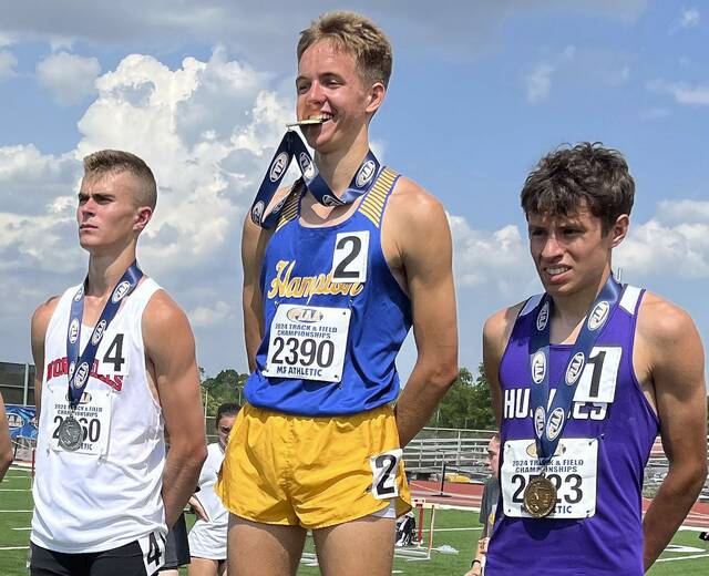 Hampton’s Dale Hall golden again, but in a different event, at PIAA meet