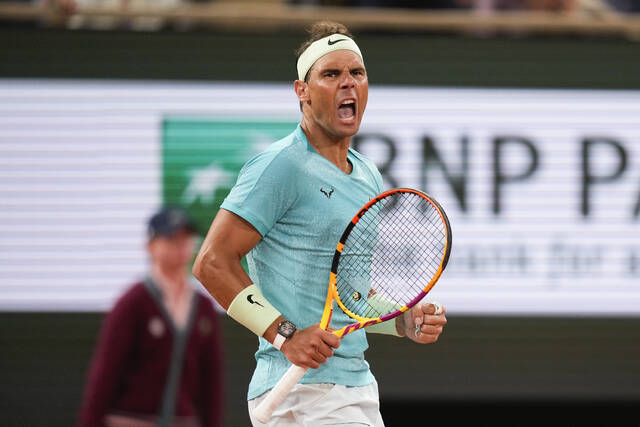 14-time champion Rafael Nadal loses in the French Open's 1st round to Alexander Zverev