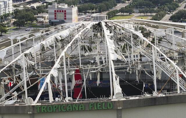 Rays say it may take ‘weeks’ to fully assess damage at Tropicana Field, after Milton struck region