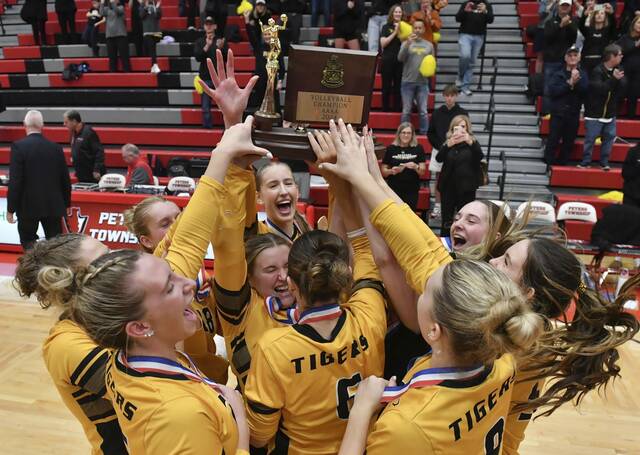 North Allegheny faces adversity, rallies past North Catholic to repeat as WPIAL 4A volleyball champs