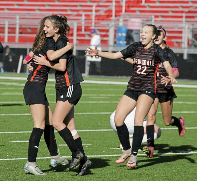 Hailey Marchlewski’s winning goal sends Springdale past Bishop Guilfoyle in state quarterfinals